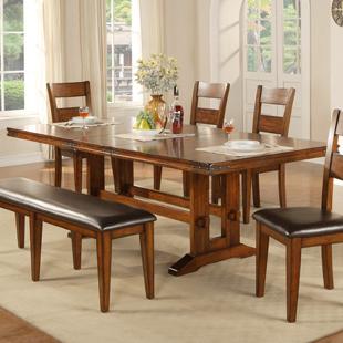 Trestle dining room table discount sets